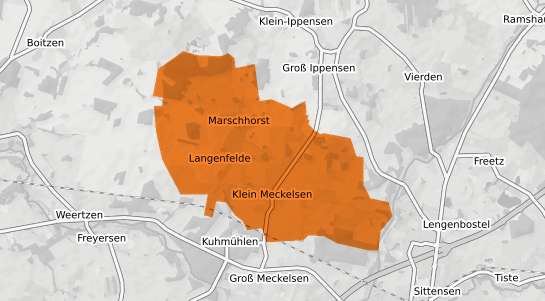 Mietspiegelkarte Klein Meckelsen
